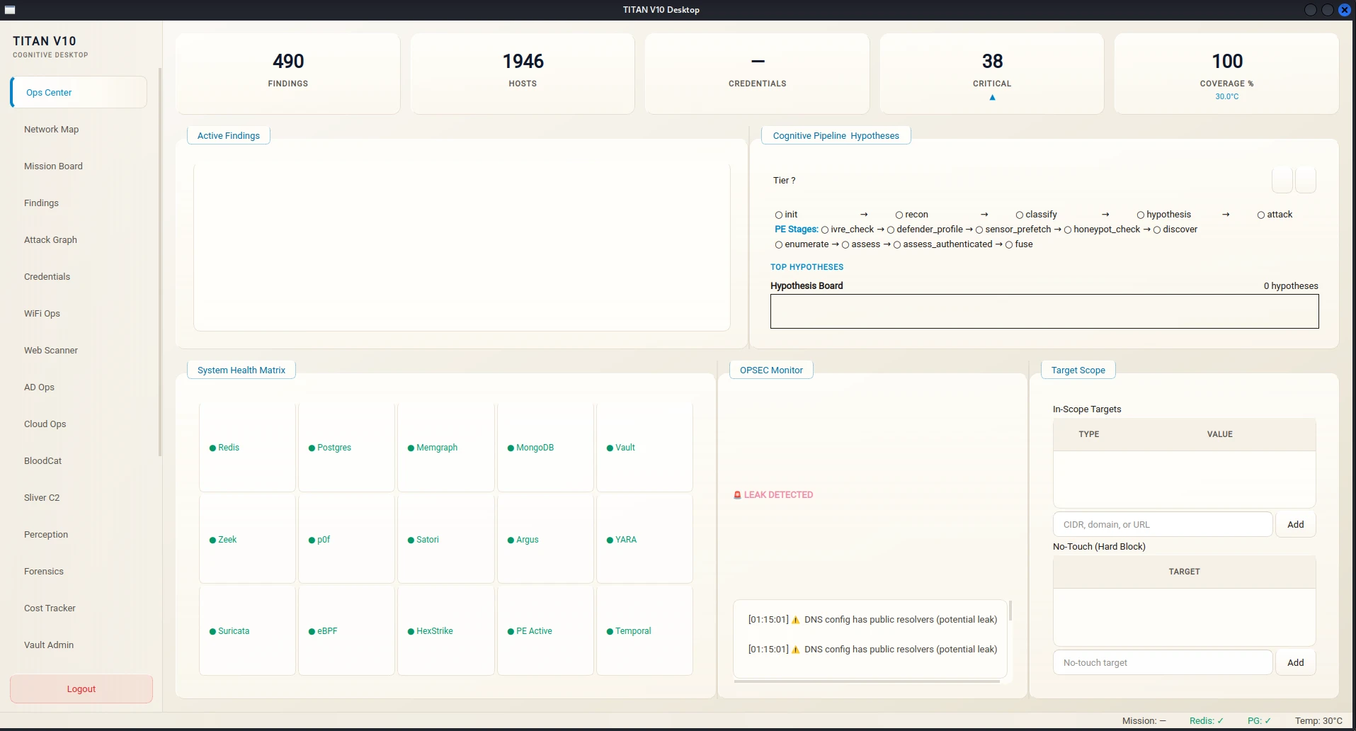 TITAN V10 — Cognitive Desktop Ops Center